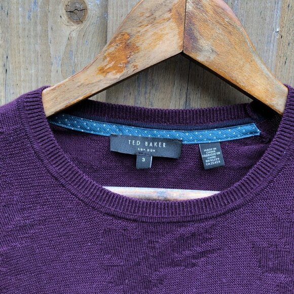 LOT OF 2 Ted Baker Wool Crewneck Sweaters Size 3 - Picture 2 of 4